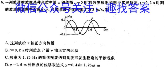 2024全国高考分科综合卷 老高考(一)1物理`