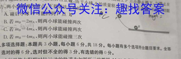 河北省2023-2024学年高二年级（上）第一次月考物理`