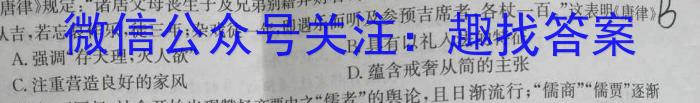 安徽省2023年九年级万友名校大联考教学评价一历史