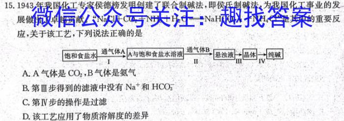 1衡中同卷2023-2024上学期高三二调考试化学