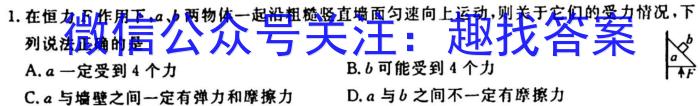 九师联盟 2024届江西红色十校高三9月联考物理`