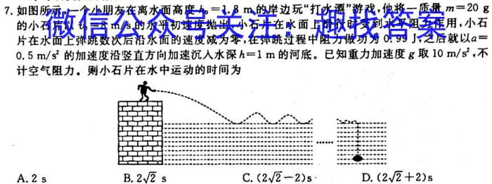 九师联盟 2024届高三9月质量检测L物理`