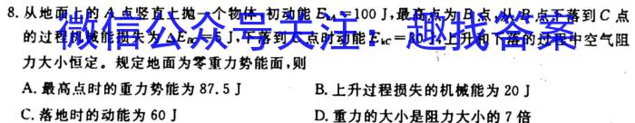 2025届普通高等学校招生统一考试青桐鸣高二9月大联考l物理