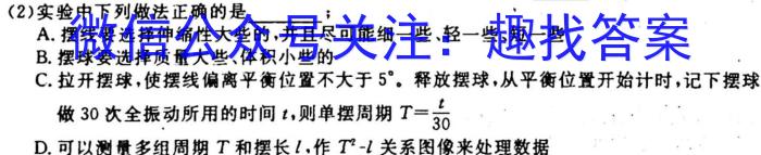 江西省2023-2024学年度九年级阶段评估（A）l物理