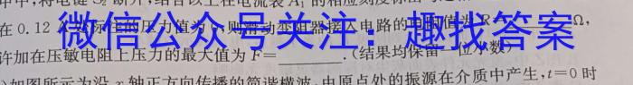 衡水金卷先享题·月考卷 2023-2024学年度上学期高三年级二调（新教材）物理`