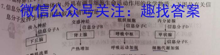 山西省吕梁市2024届九年级上学期月考生物试卷答案