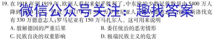 陕西省2025届高二年级10月联考历史