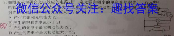 天一大联考·河南省2024届高三阶段性（二）物理`