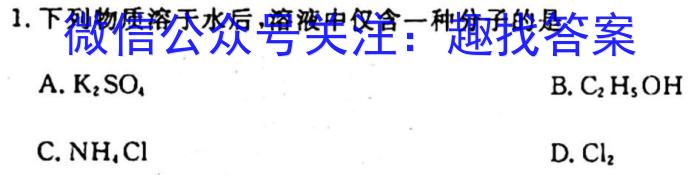 q2023-2024学年安徽省八年级教学质量检测（一）化学