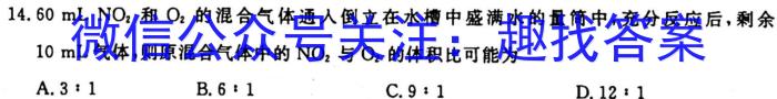 q江西省2023-2024学年度九年级阶段性练习（一）化学