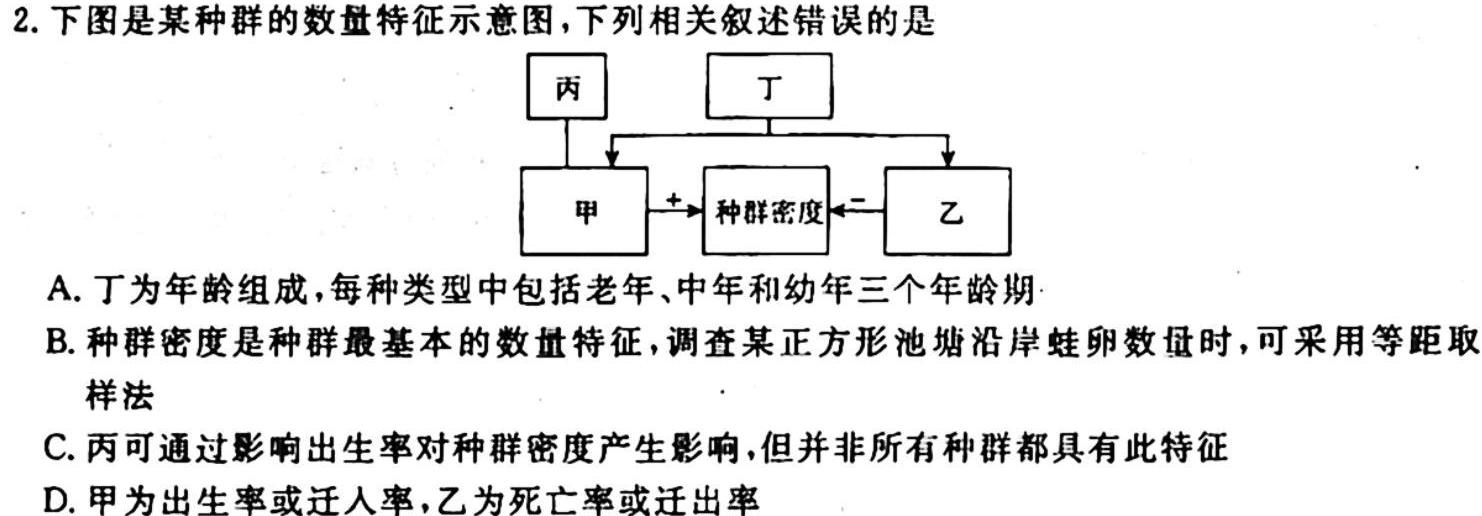 江西省2023-2024学年度七年级阶段性练习（一）生物