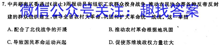 2024届全国名校高三单元检测示范卷(九)历史