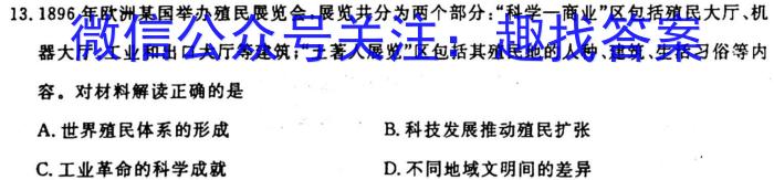 安徽省2023-2024学年耀正优+高二名校阶段检测联考(24004B)历史