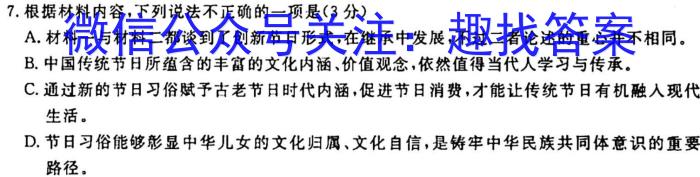 陕西省2023-2024学年度第一学期九年级阶段调研检测（QN）/语文