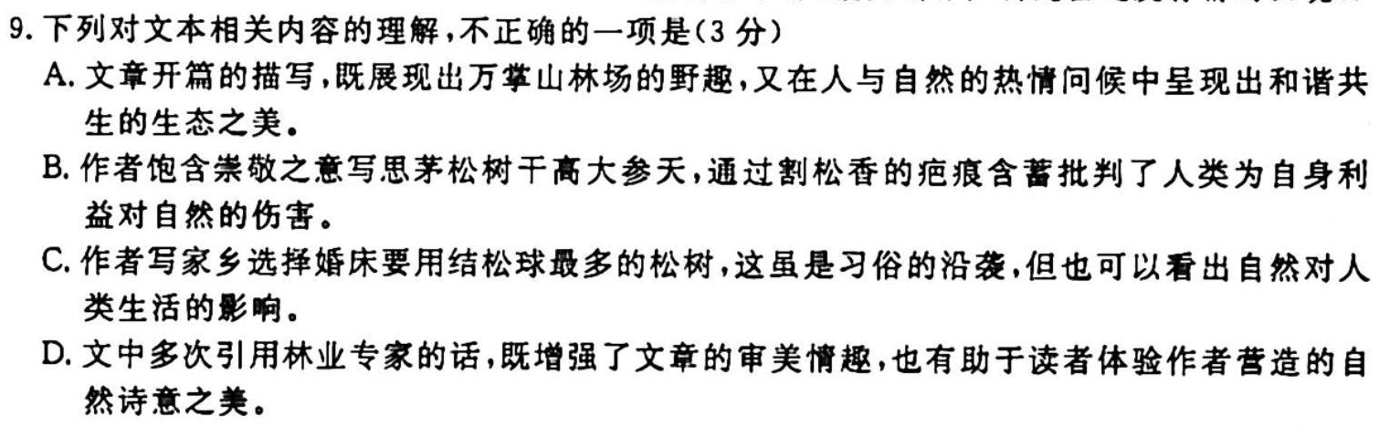 2023-2024学年安徽省七年级上学期阶段性练习（一）语文