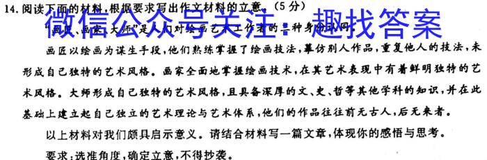 安徽省2024届灵壁第六初级中学九年级素质检测一/语文