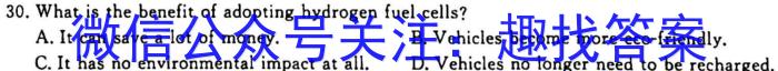 河南青桐鸣2024届普通高等学校招生全国统一考试 青桐鸣大联考(高三)(10月)英语