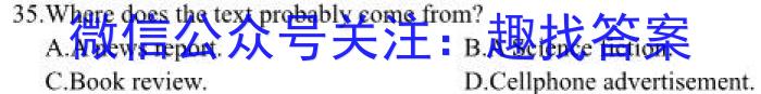 安徽省2023-2024学年九年级第一学期教学质量检测一(10.4)英语