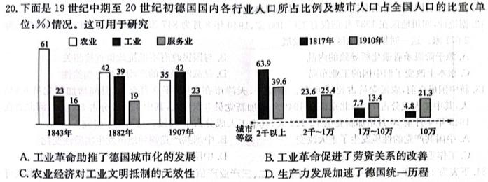 高才博学 河北省2023-2024学年度九年级第一学期素质调研二政治s