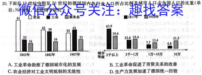 天一大联考 2023-2024学年高中毕业班阶段性测试(二)历史