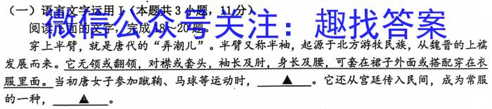 衡水金卷·2024届高三年级10月份大联考（新教材）语文