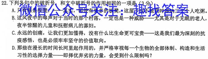 山西省2023~2024学年度九年级阶段评估(B)R-PGZX E SHX(二)/语文