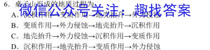 云南师大附中(贵州卷)2024届高考适应性月考卷(黑白黑白白黑黑白)地理.