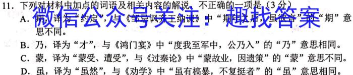 衡水金卷先享题2023-2024学年度高三一轮复习摸底测试卷摸底卷(福建专版)二/语文