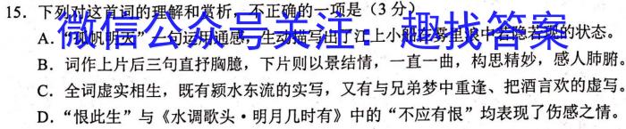 贵州省2023-2024学年高三10月月考语文