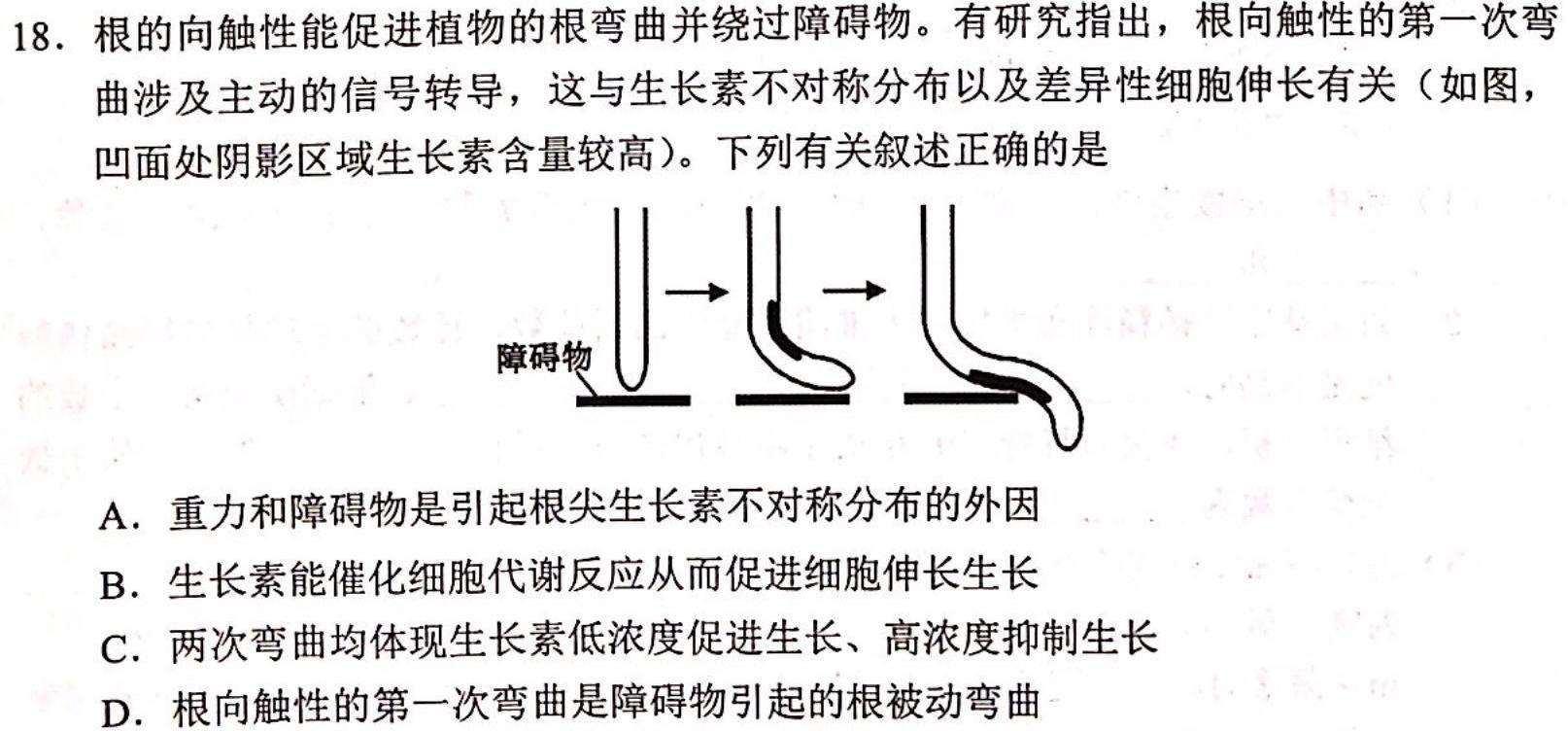 皖智教育·1号卷·2024年安徽省普通高中学业水平合格性考试模拟试题（二）生物试卷答案