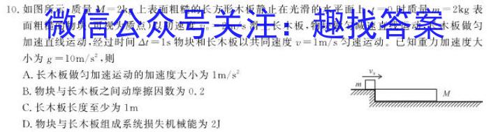 安徽省2023-2024学年度九年级上学期阶段性练习(一)1物理`