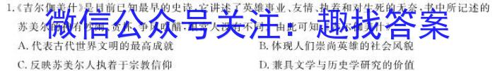 明思试卷·安徽省2023-2024学年九年级第一学期教学质量检测二历史