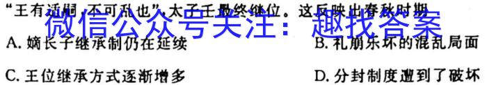新高中创新联盟TOP二十名校高二年级10月调研考试(242092D)政治s