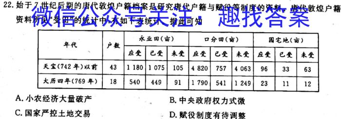 六盘水市2024届高三年级第一次诊断性监测历史试卷