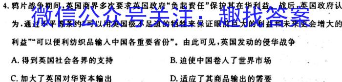 河南省2023-2024学年度七年级大联考阶段评估卷（一）历史