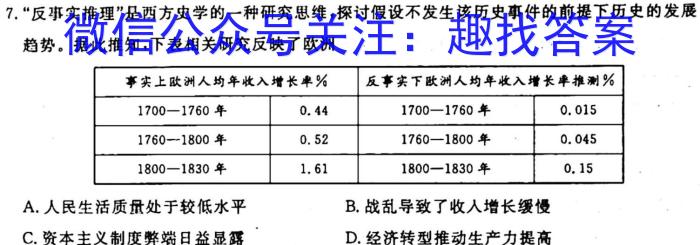 2024届全国名校高二上学期第一次月考试卷历史试卷