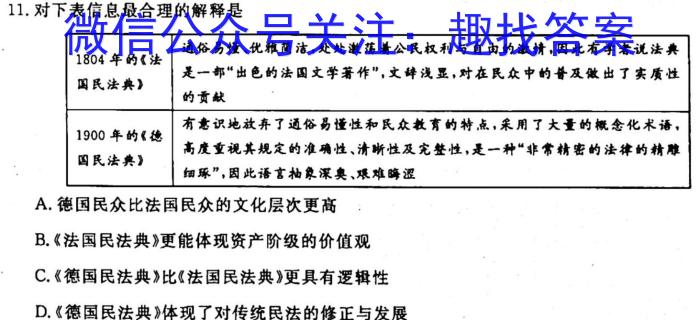 2023-2024学年度河北省高二上学期期中考试（11月）&政治