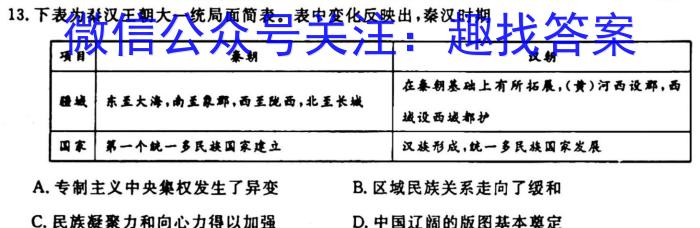 2023-2024学年度上学期凤城一中高二年级10月月考历史
