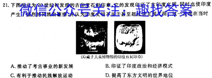 山西省2023-2024学年第一学期九年级期中质量监测试题（卷）历史