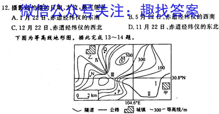 [今日更新]2024年衡水名师原创高考提分冲刺卷(一)1地理h