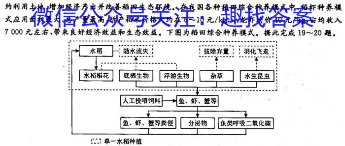 [今日更新]安徽省2023-2024学年高二第一学期期末联考(242423D)地理h