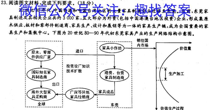 吉林市2023-2024高三第四次模拟考试地理试卷答案