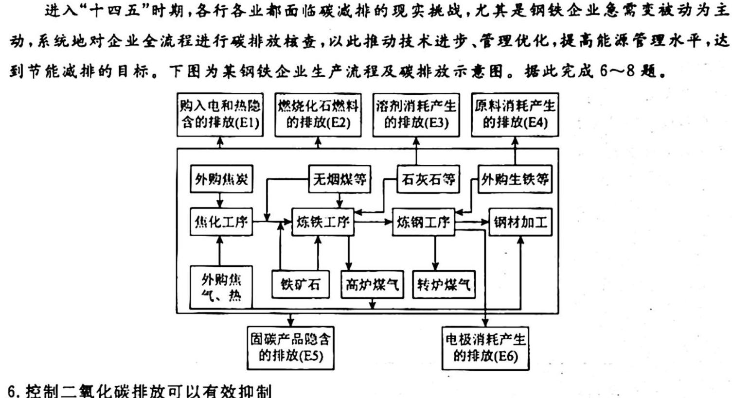 广西2023年秋季期高二年级期末教学质量监测(24-292B)地理试卷答案。