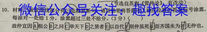 安徽省合肥市2023-2024学年第一学期九年级期中教学质量检测语文