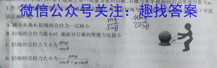 河南省2023-2024学年新乡市高一“选科调研”第一次测试l物理