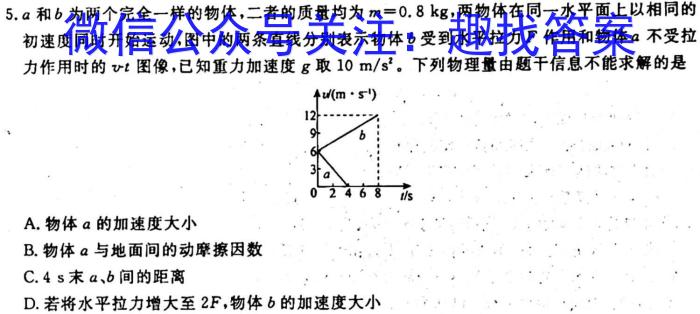 超级全能生·名校交流2024届高三第一次联考(4004C)(11月)物理`