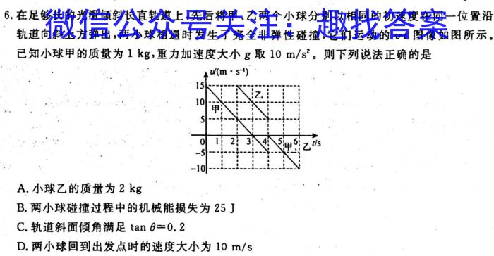 衡水金卷先享题·月考卷 2023-2024学年度上学期高二年级三调考试q物理