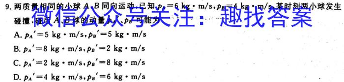 安徽省2023-2024上学期九年级第一次调研q物理