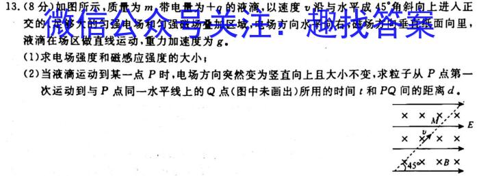 陕西省2023年秋季学期高二期中考试试题(242224Z)物理`