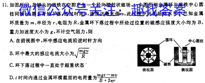 广西省普通高中2024届高三年级跨市联合适应性训练检测卷物理`